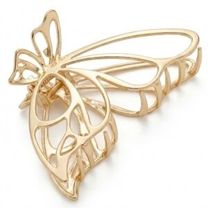 Gold Plated Butterfly Hair Clip